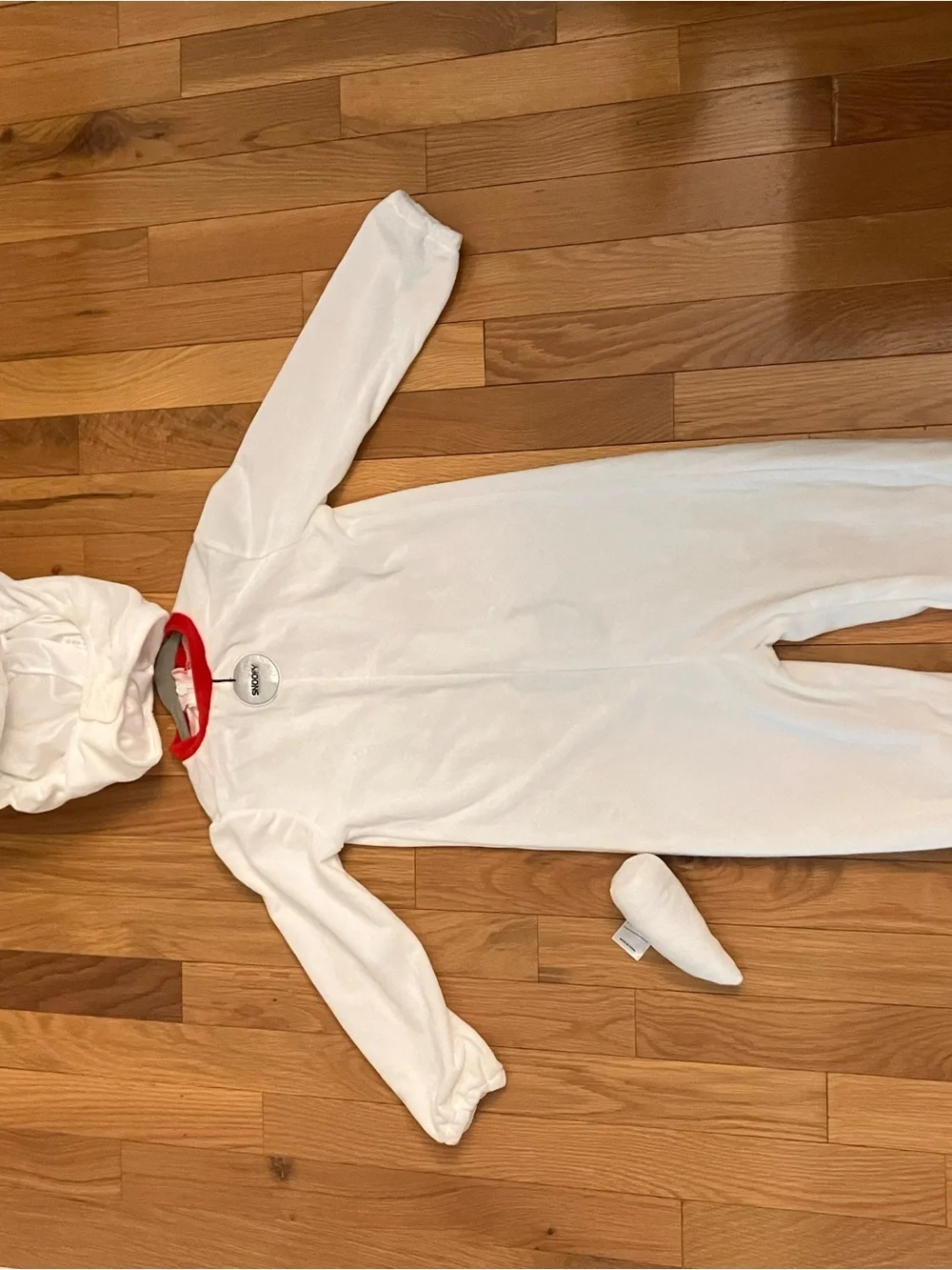 Spirit Peanuts Snoopy Toddler Costume - White with Black Ears and Red Collar